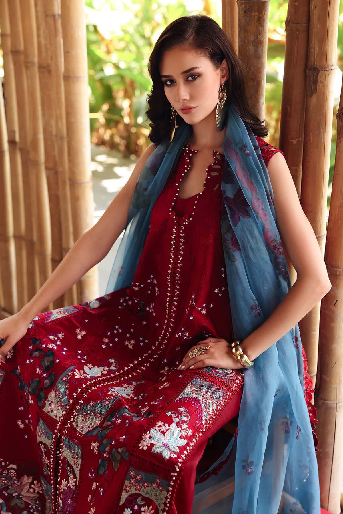 Afrozeh | Lawn 25 | Glacis by Maria Faisal - Registered Vendor of : Afrozeh - type : Ladies Clothes - 100% original wedding dresses