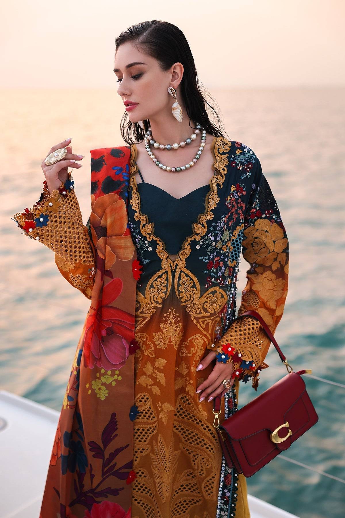 Afrozeh | Lawn 25 | Halcy by Maria Faisal - Registered Vendor of : Afrozeh - type : Ladies Clothes - 100% original wedding dresses