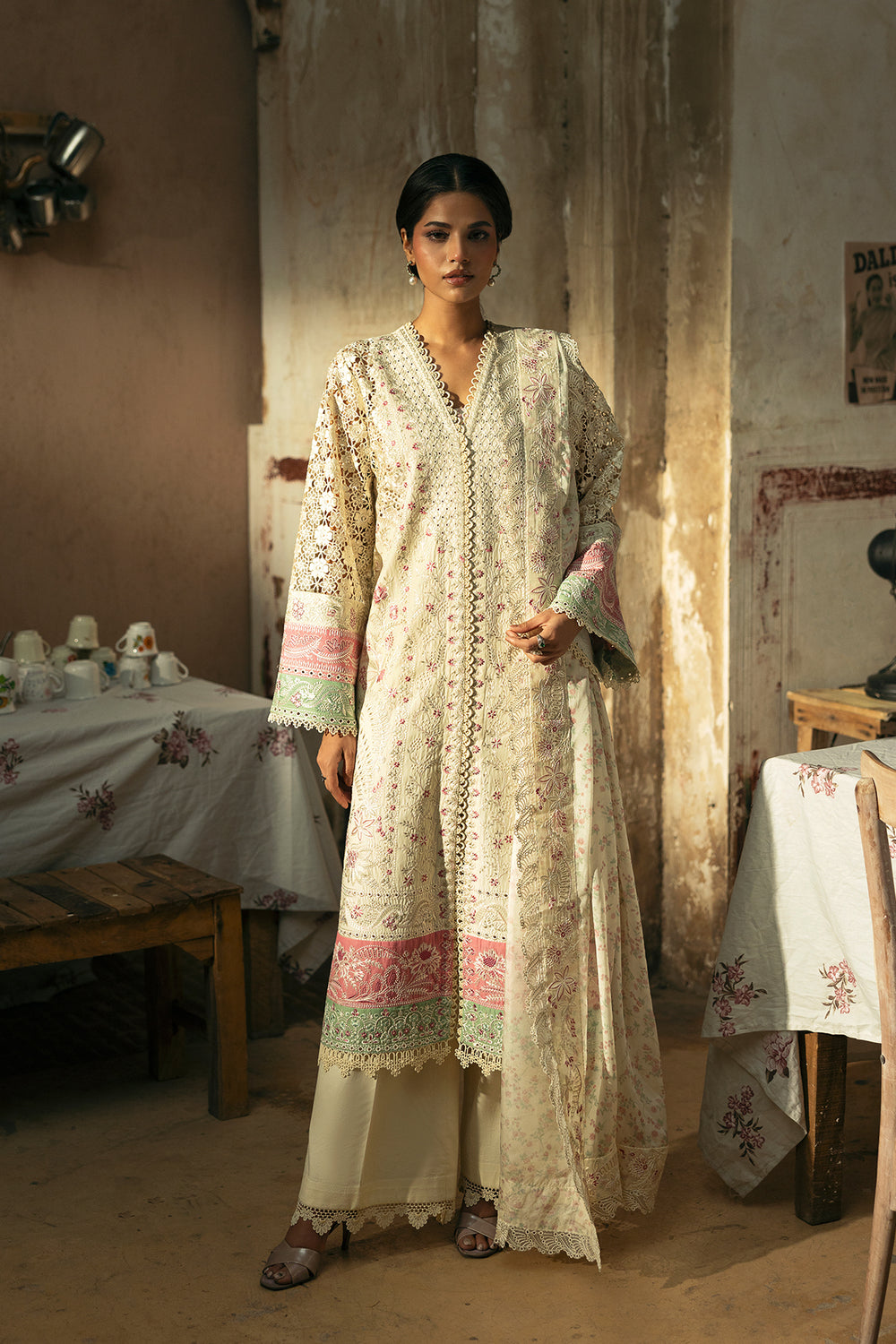 Afrozeh | Mulaqat Lawn 26 | Mohabbat - Luxury Dress - available at Maria Faisal in UK and USA.