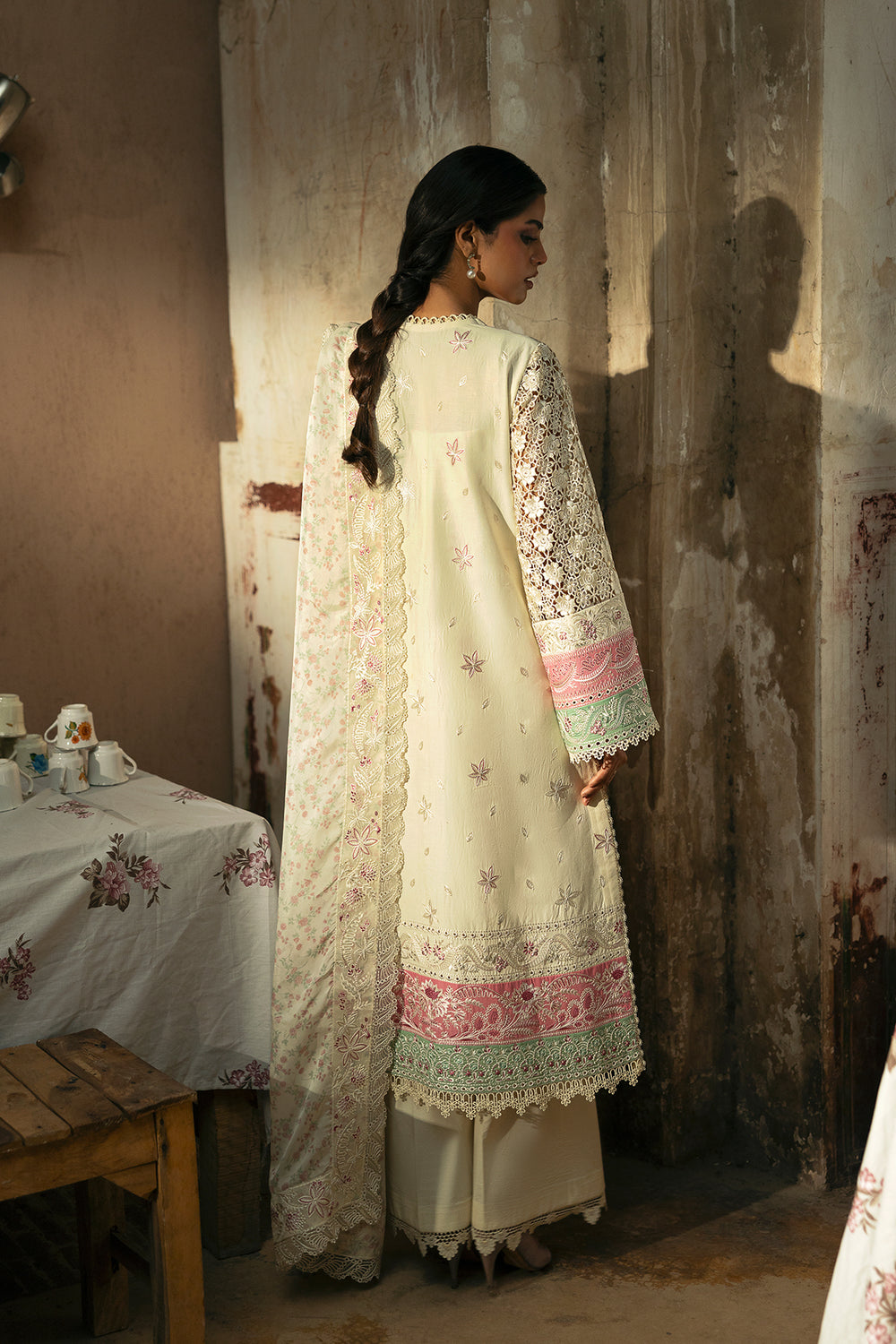 Afrozeh | Mulaqat Lawn 26 | Mohabbat - Luxury Dress - available at Maria Faisal in UK and USA.