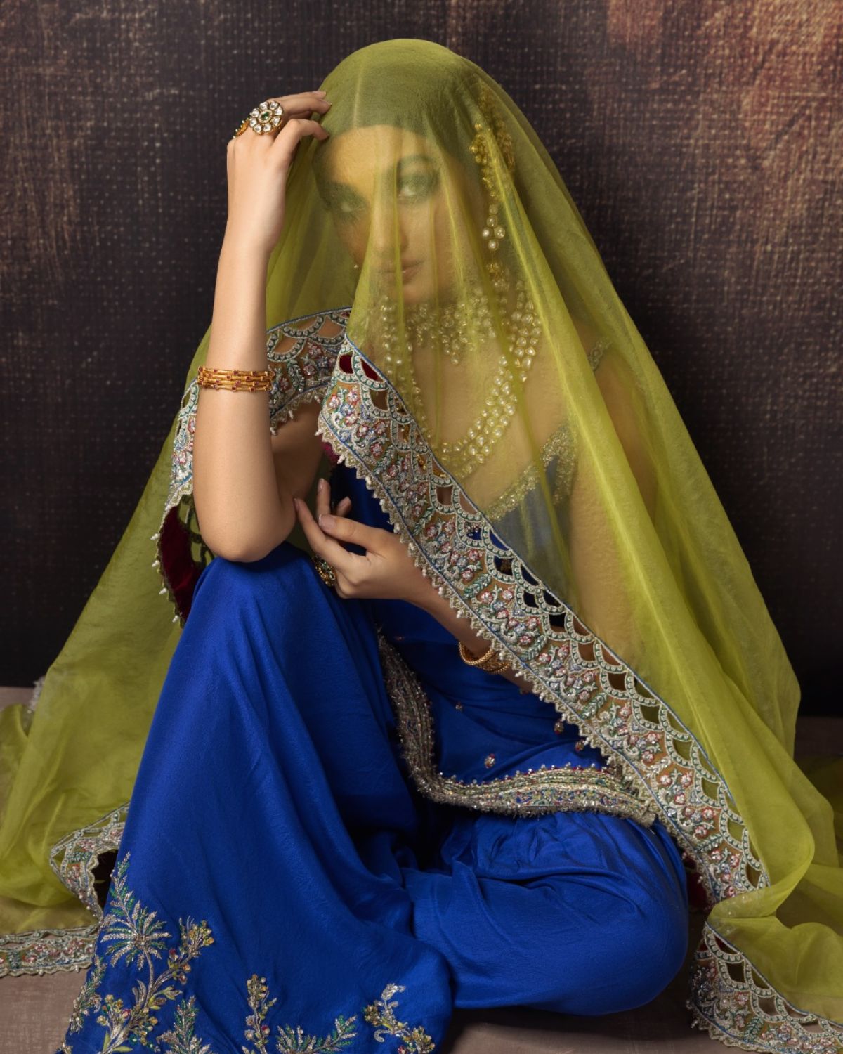 Erum Khan | Begham Jaan Bridal Formals | SABZPARI - Designer Dress with Intricate embroidery and embellishments. Shop elegent wedding dress at Maria Faisal.