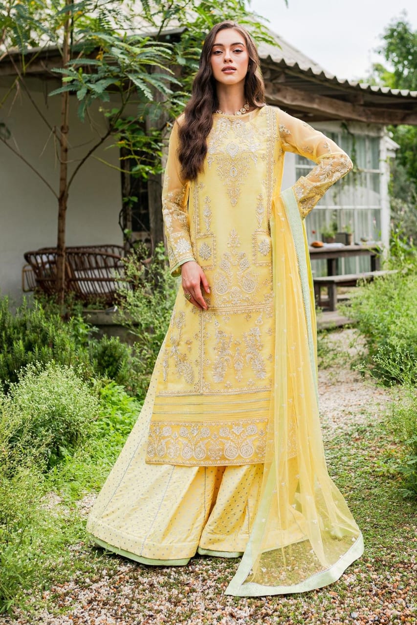 Maryum N Maria | Sorina Luxury Chiffon 23 | Lemon Zest (MW23-508)