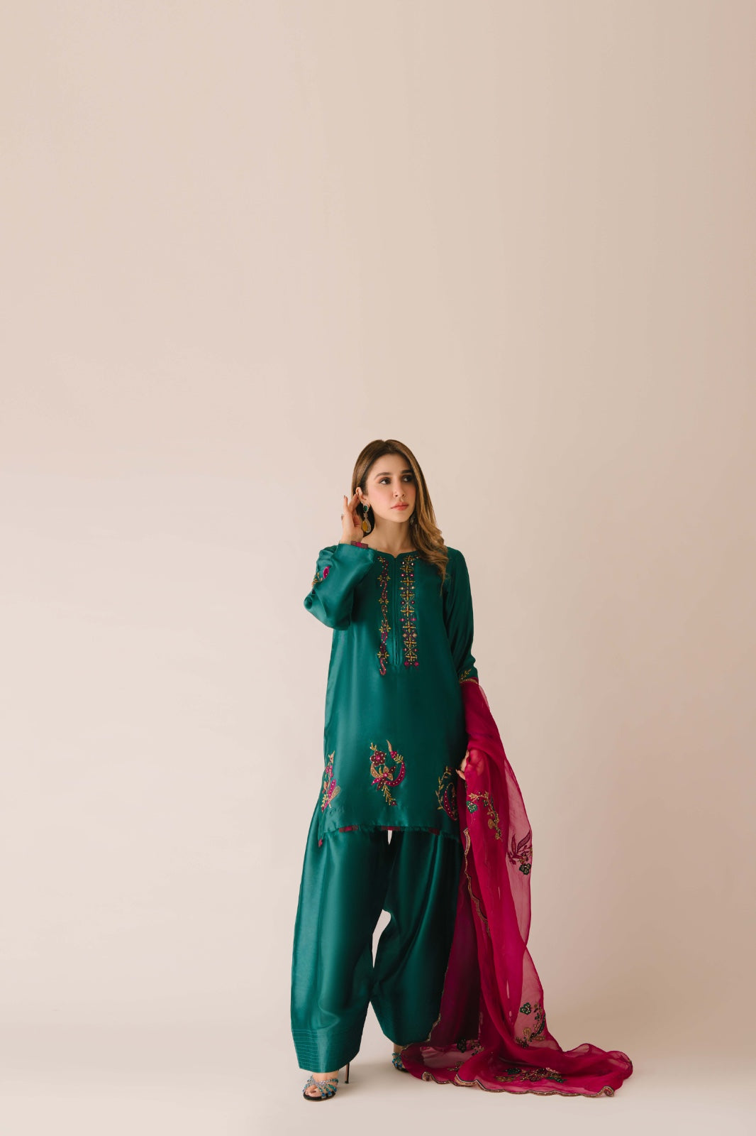 Sammy K | Aadat Festive Edition | Green Moon - Ladies Clothes - Maria Faisal