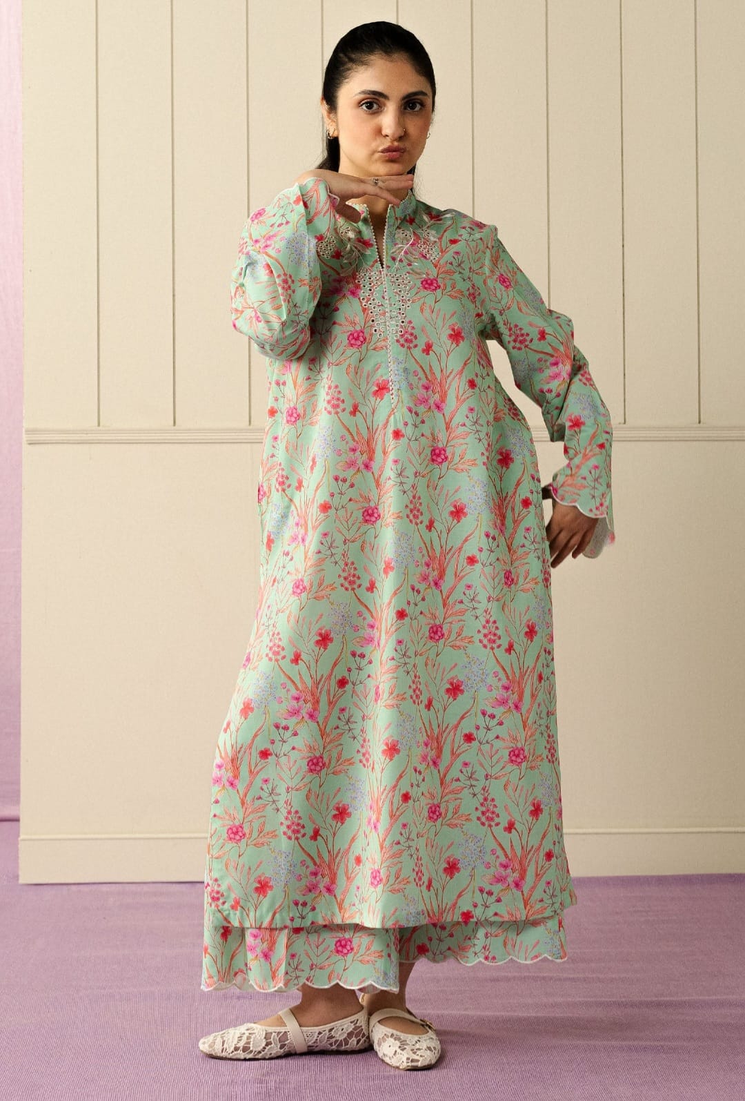 Zara Shahjahan | Love Coco and Friends | Lace Loop - Casual Dress - available at Maria Faisal in UK and USA.