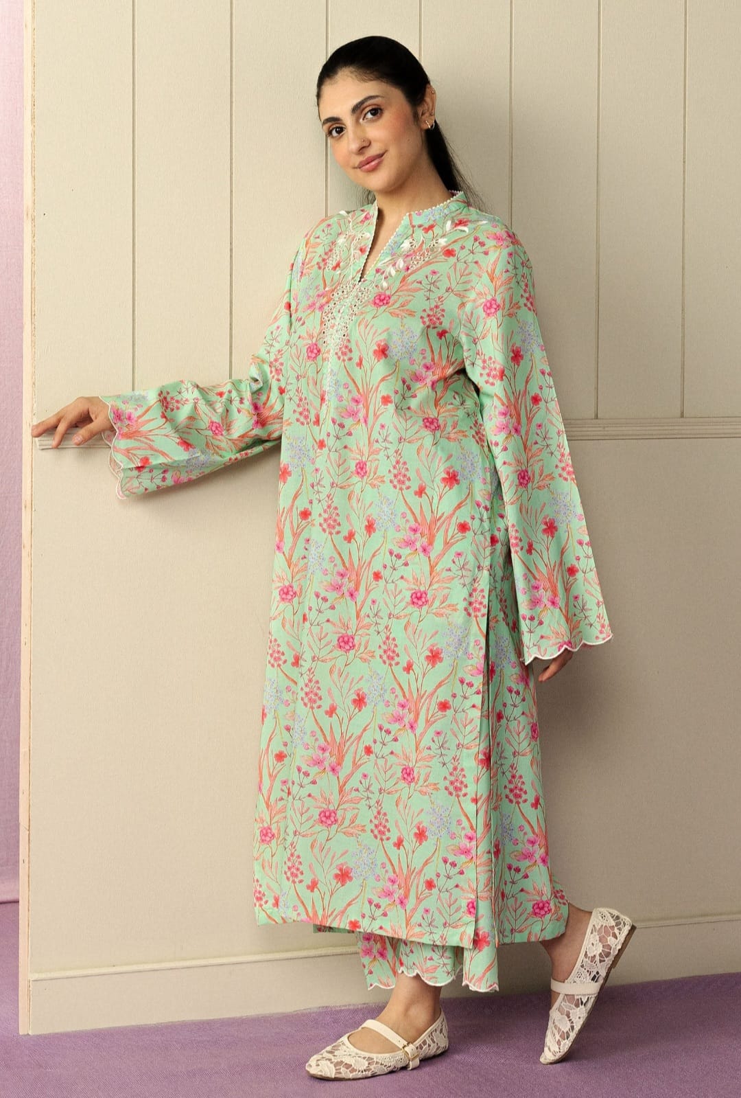 Zara Shahjahan | Love Coco and Friends | Lace Loop - Casual Dress - available at Maria Faisal in UK and USA.