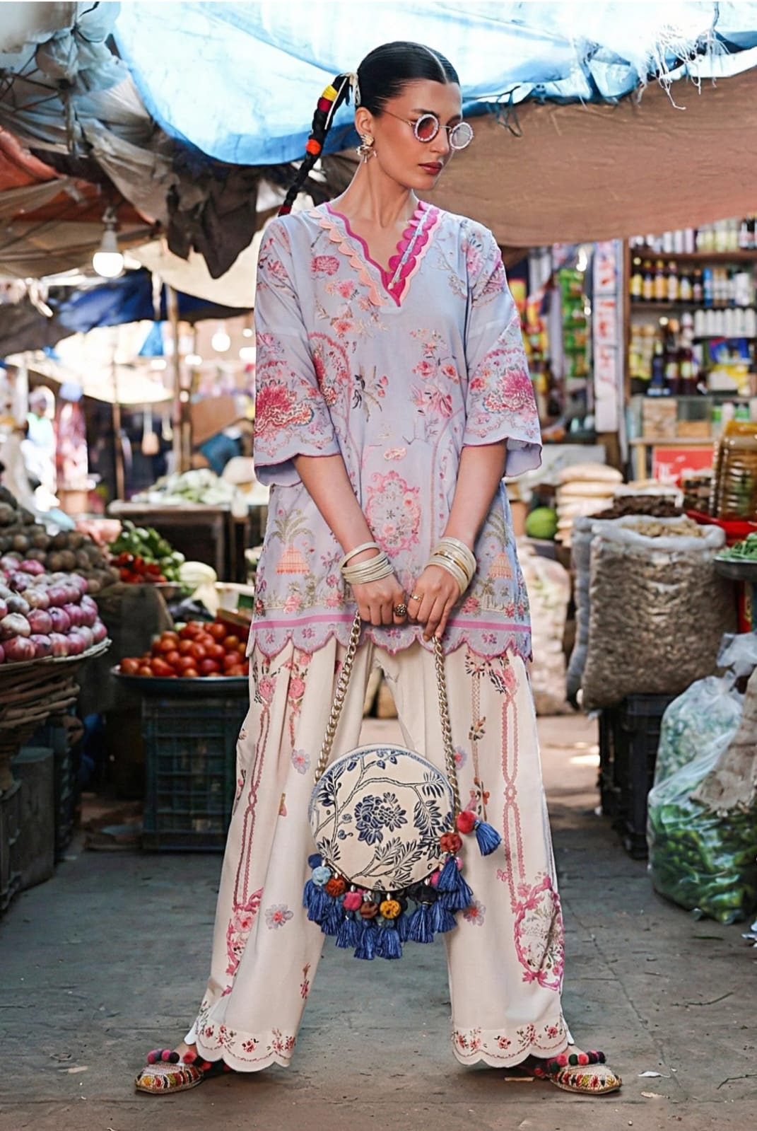 Sana Safinaz | Mahay Summer | H262-007A-2O - Casual Dress - available at Maria Faisal in UK and USA.
