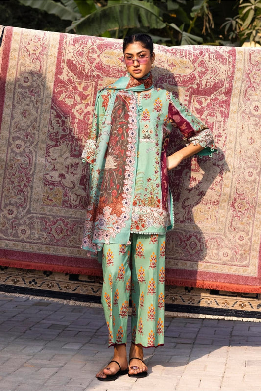 Sana Safinaz | Mahay Summer | H262-001B-3AS - Casual Dress - available at Maria Faisal in UK and USA.