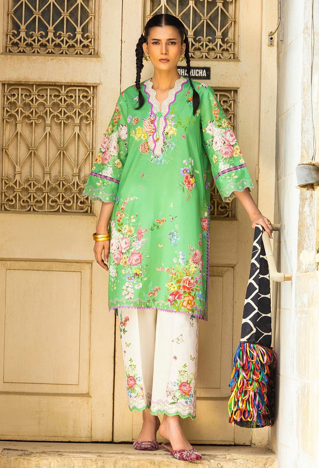Sana Safinaz | Mahay Summer | H262-003A-2AC - Casual Dress - available at Maria Faisal in UK and USA.