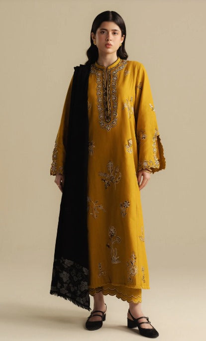 Zara Shahjahan | Coco Winter 25 | Dawn-5A - Casual Dress - available at Maria Faisal in UK and USA.