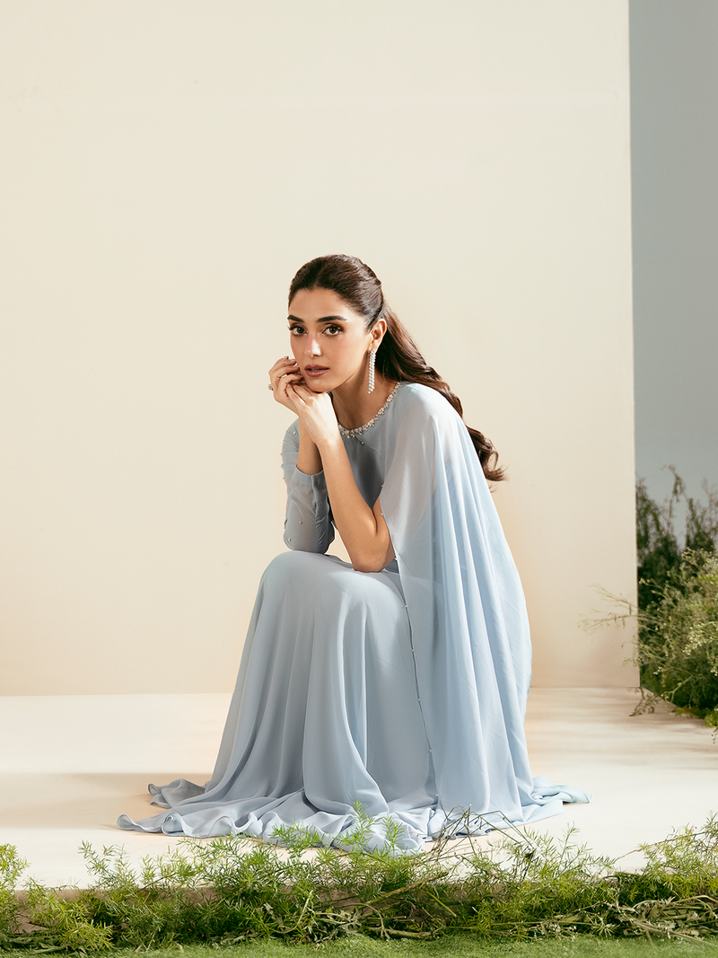 Ain | Luxe Edit | Whisper - Luxury Dress - available at Maria Faisal in UK and USA.