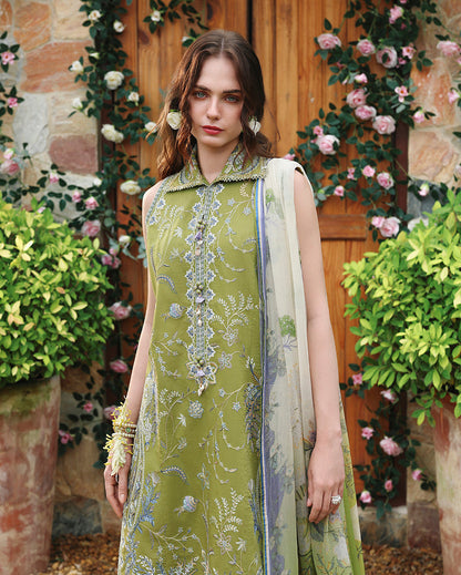 Mushq | The Secret Garden Lawn | Whispering Ivy - Luxury Dress - available at Maria Faisal in UK and USA.