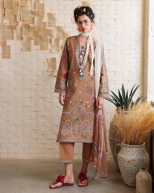 Mushq | The Secret Garden Lawn | Wild Bloom - Luxury Dress - available at Maria Faisal in UK and USA.