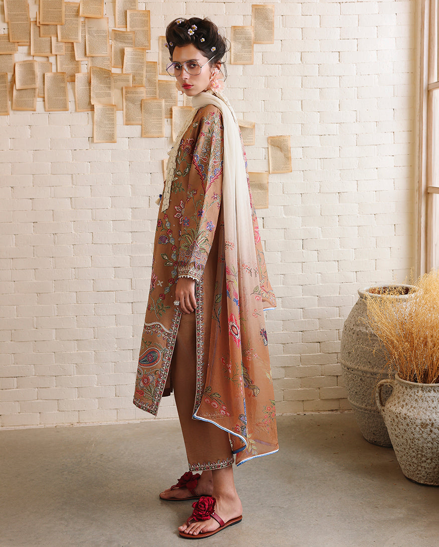 Mushq | The Secret Garden Lawn | Wild Bloom - Luxury Dress - available at Maria Faisal in UK and USA.