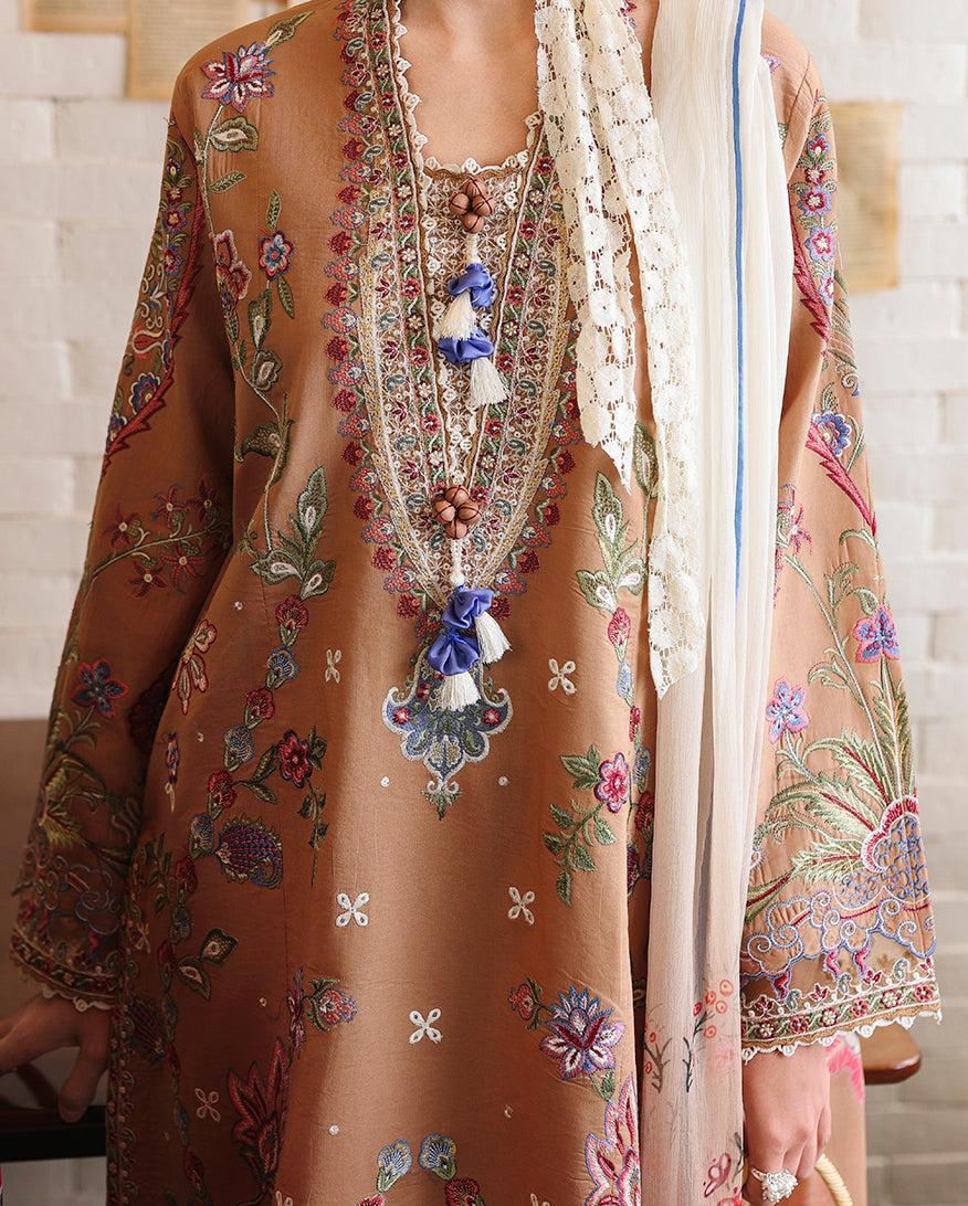 Mushq | The Secret Garden Lawn | Wild Bloom - Luxury Dress - available at Maria Faisal in UK and USA.