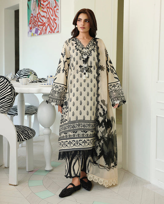 Roheenaz | Petals in Print | Willow Fleur - Casual Dress - available at Maria Faisal in UK and USA.