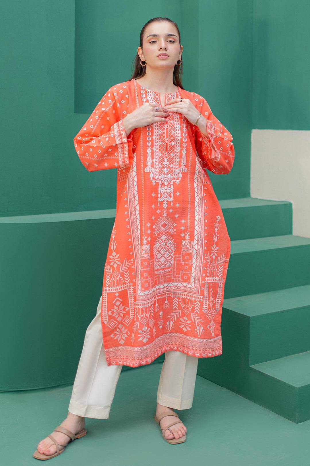 Zellbury | Winter Pret | Embroidered Kurta - 2970 by Maria Faisal - Registered Vendor of : Zellbury Women - type : Essential Pret - 100% original wedding dresses