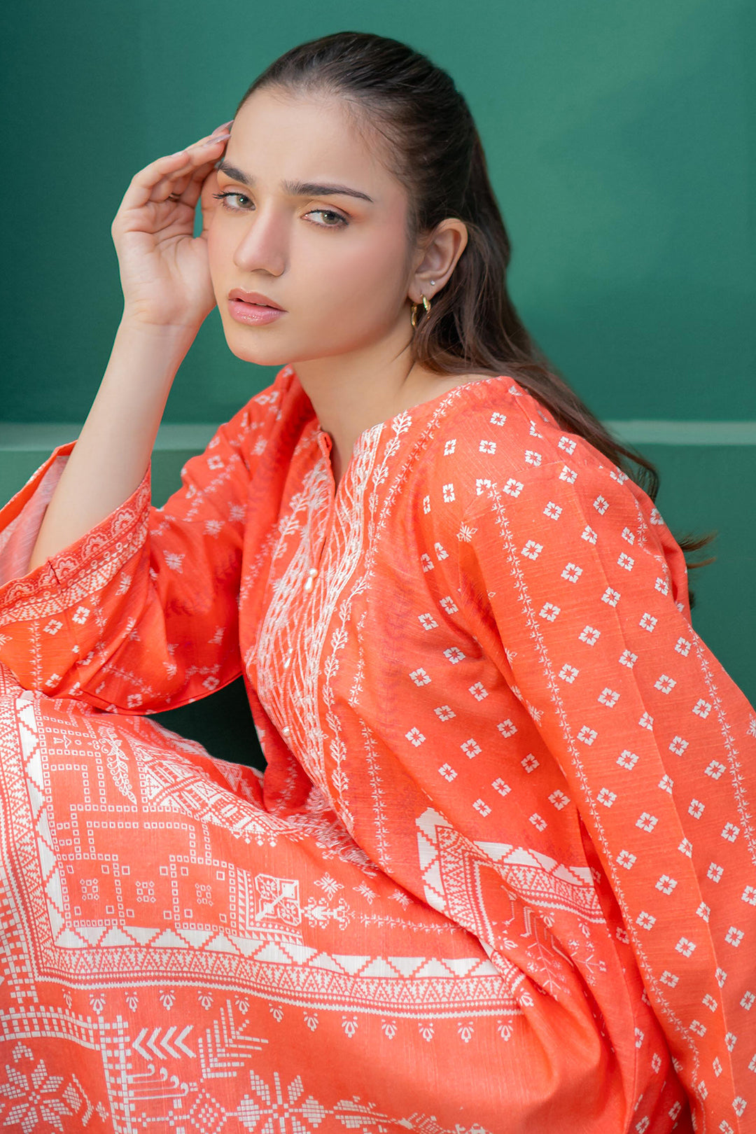 Zellbury | Winter Pret | Embroidered Kurta - 2970 - Designer Dress with Intricate embroidery and embellishments. Shop elegent wedding dress at Maria Faisal.