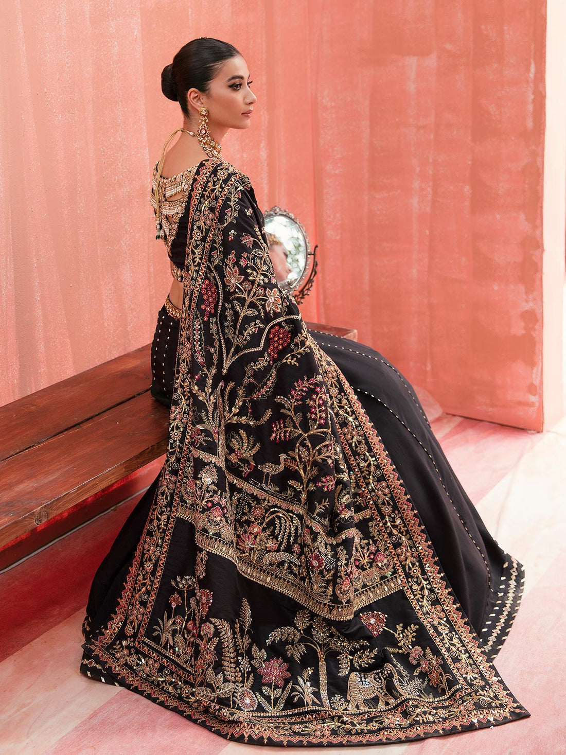 Gulaal | Wedding Formals | MAYAL GL-WS-22V1-32 (LEHNGA AND CHOLI) - Designer Dress with Intricate embroidery and embellishments. Shop elegent wedding dress at Maria Faisal.