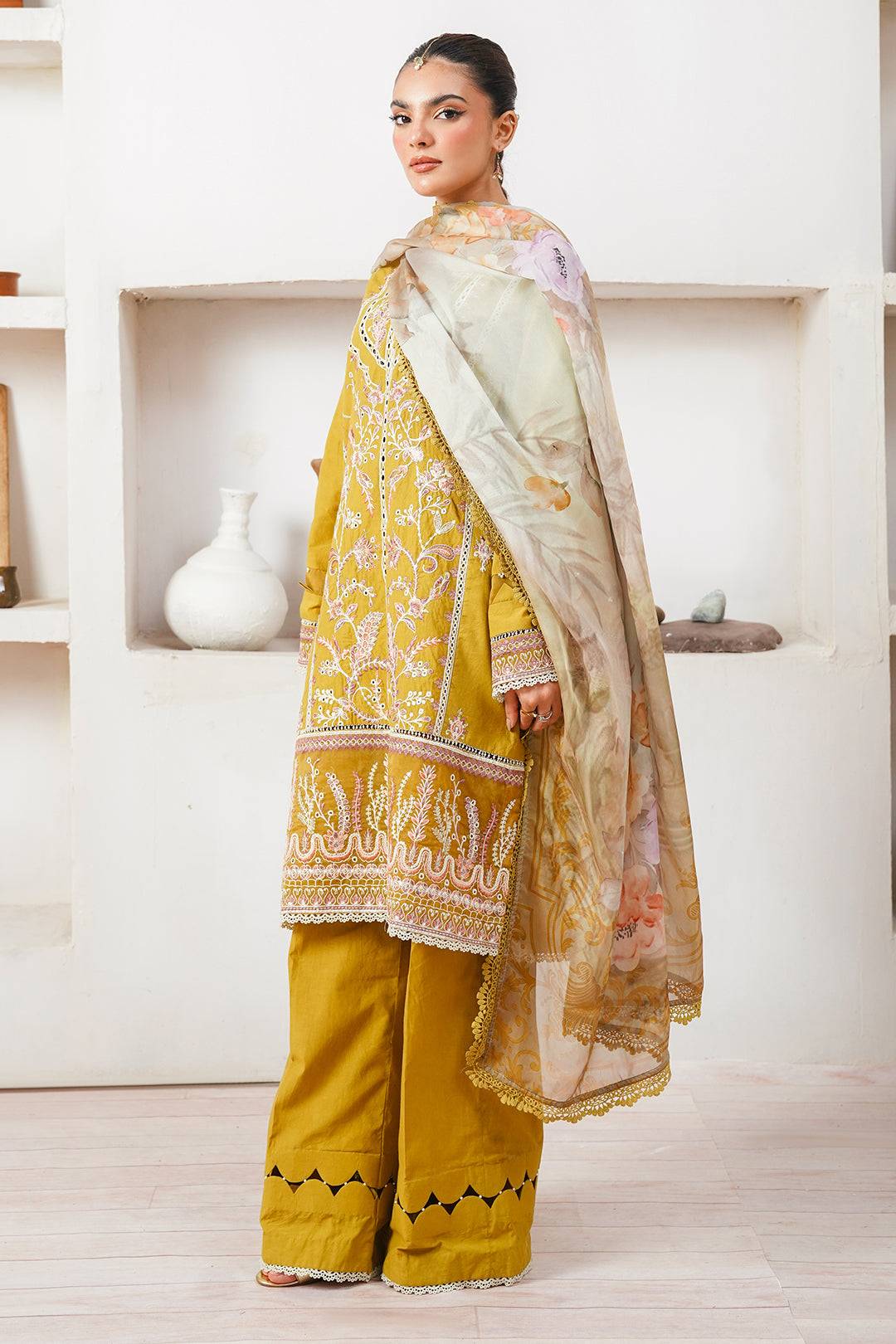 Zellbury | Unstitched 3 Piece Cambric | Embroidered Shirt Shalwar Dupatta - 0156 by Maria Faisal - Registered Vendor of : Zellbury Women - type : Signature Unstitched - 100% original wedding dresses