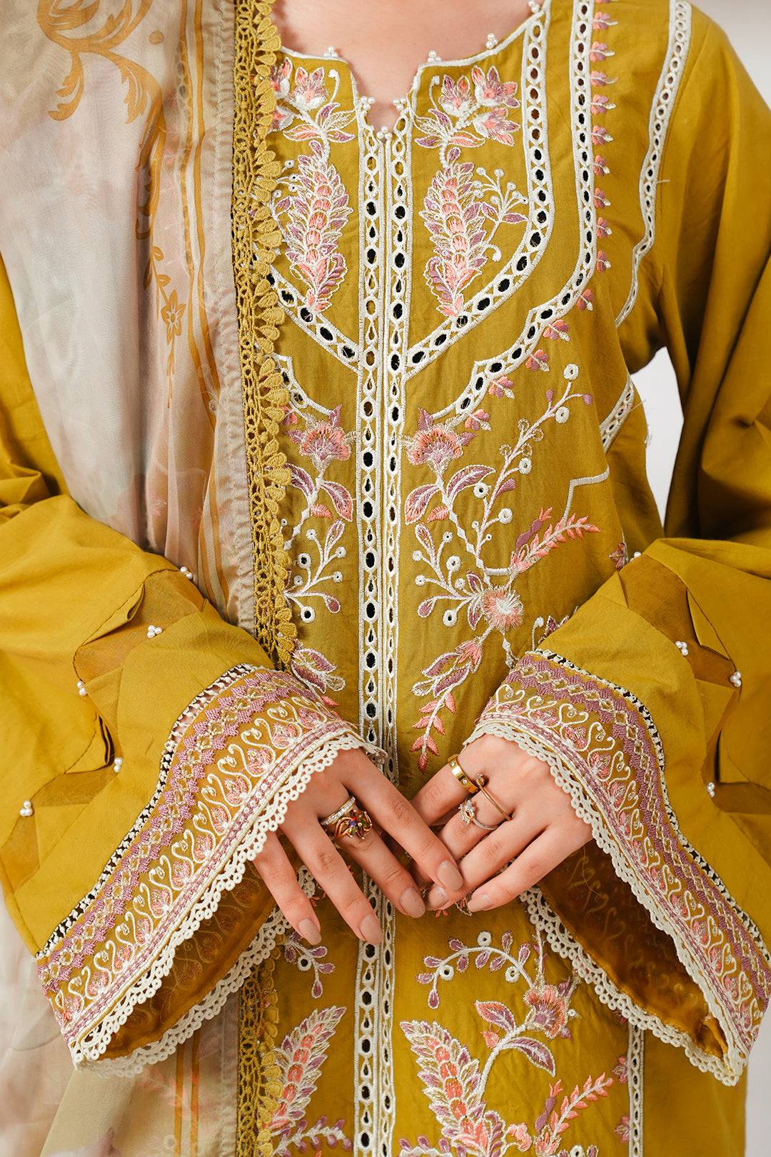 Zellbury | Unstitched 3 Piece Cambric | Embroidered Shirt Shalwar Dupatta - 0156 by Maria Faisal - Registered Vendor of : Zellbury Women - type : Signature Unstitched - 100% original wedding dresses