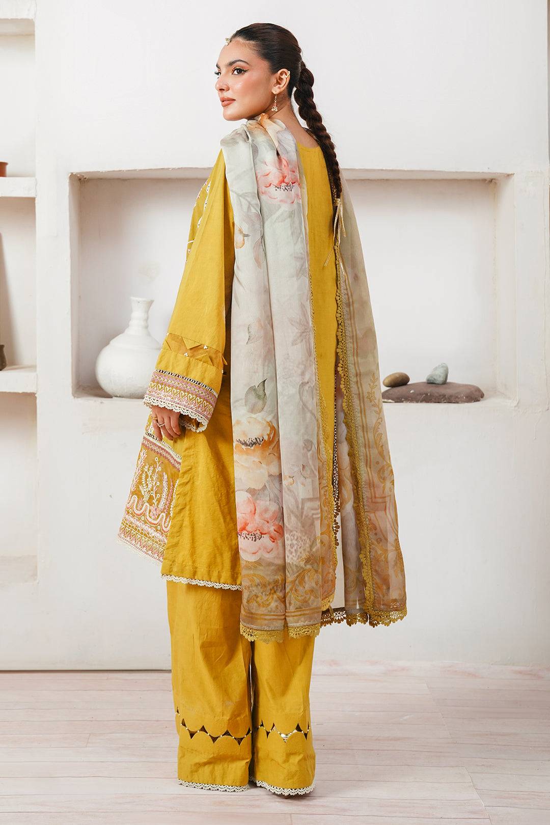 Zellbury | Unstitched 3 Piece Cambric | Embroidered Shirt Shalwar Dupatta - 0156 by Maria Faisal - Registered Vendor of : Zellbury Women - type : Signature Unstitched - 100% original wedding dresses