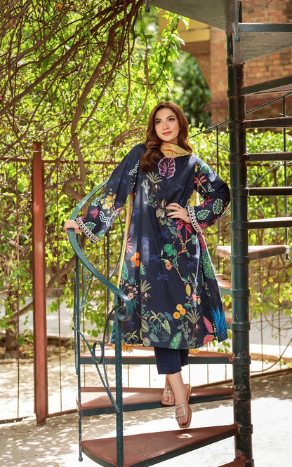 Asifa and Nabeel | Yakin Summer 25 | Twilight in Bloom-(YKL25-06) by Maria Faisal - Registered Vendor of : Asifa and Nabeel - type : Ladies Clothes - 100% original wedding dresses