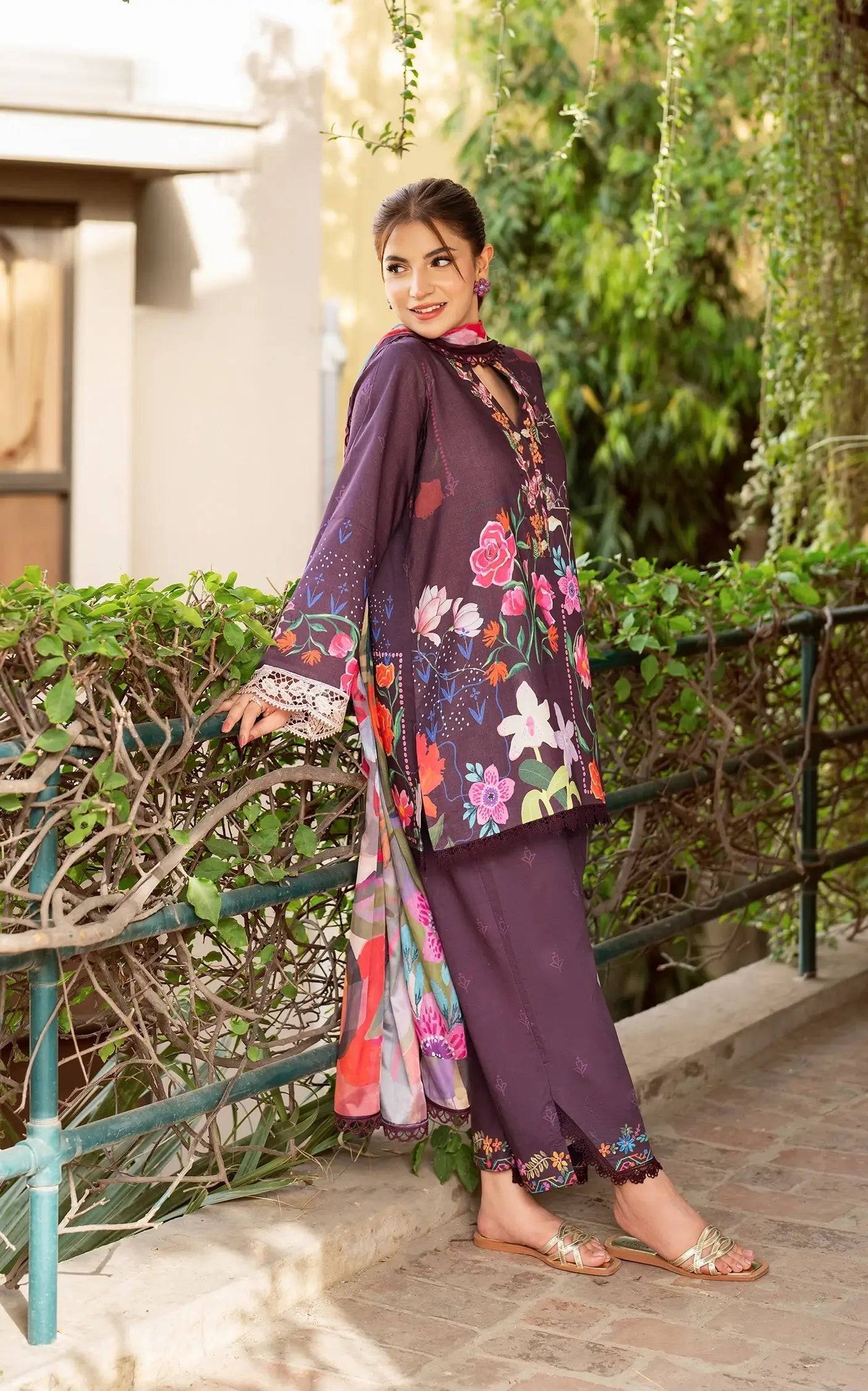 Asifa and Nabeel | Yakin Summer 25 | Whimsical Flora-(YKL25-12) by Maria Faisal - Registered Vendor of : Asifa and Nabeel - type : LAD - 100% original wedding dresses