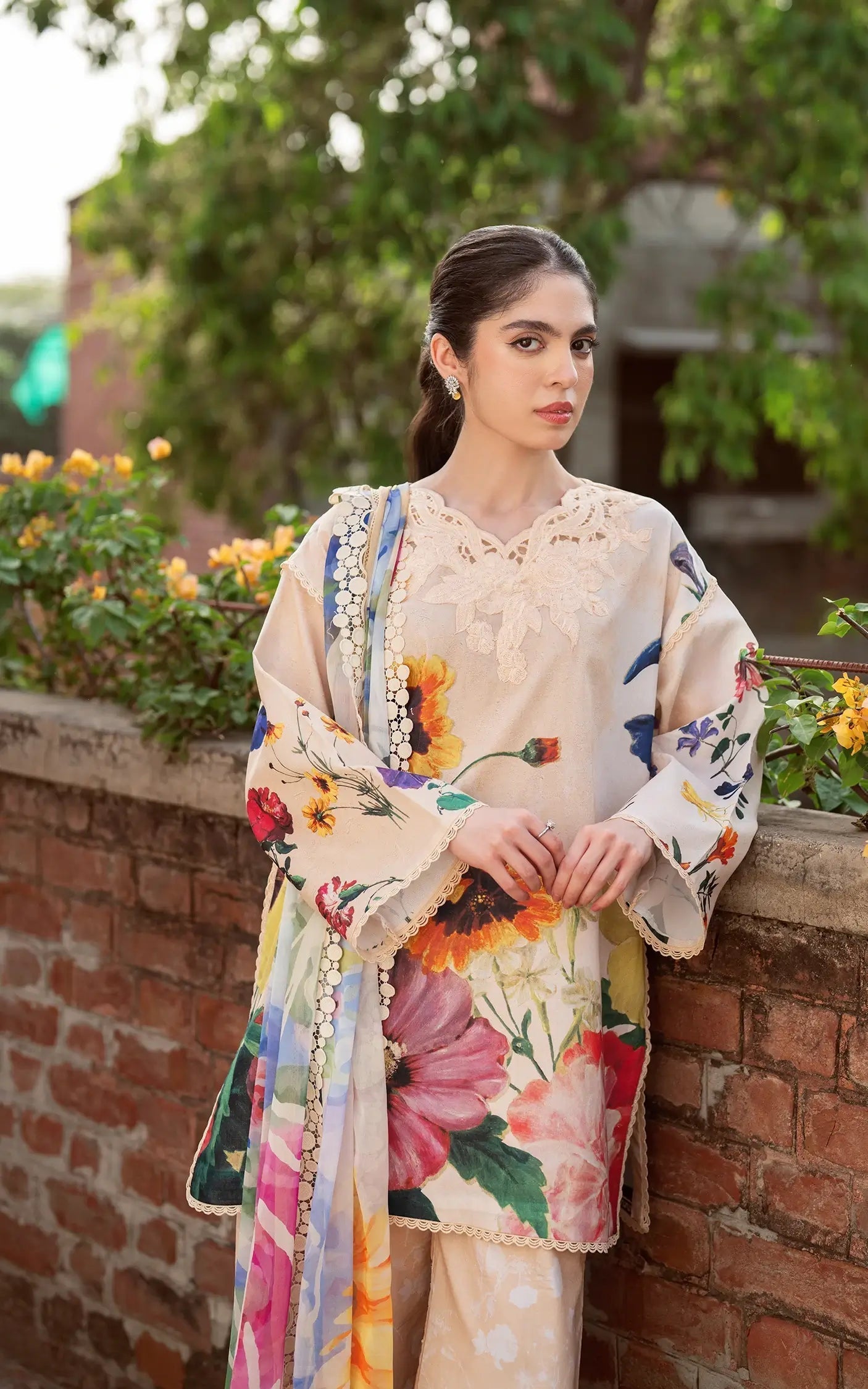 Asifa and Nabeel | Yakin Summer 25 | Bloomlight-(YKL25-13) by Maria Faisal - Registered Vendor of : Asifa and Nabeel - type : Ladies Clothes - 100% original wedding dresses