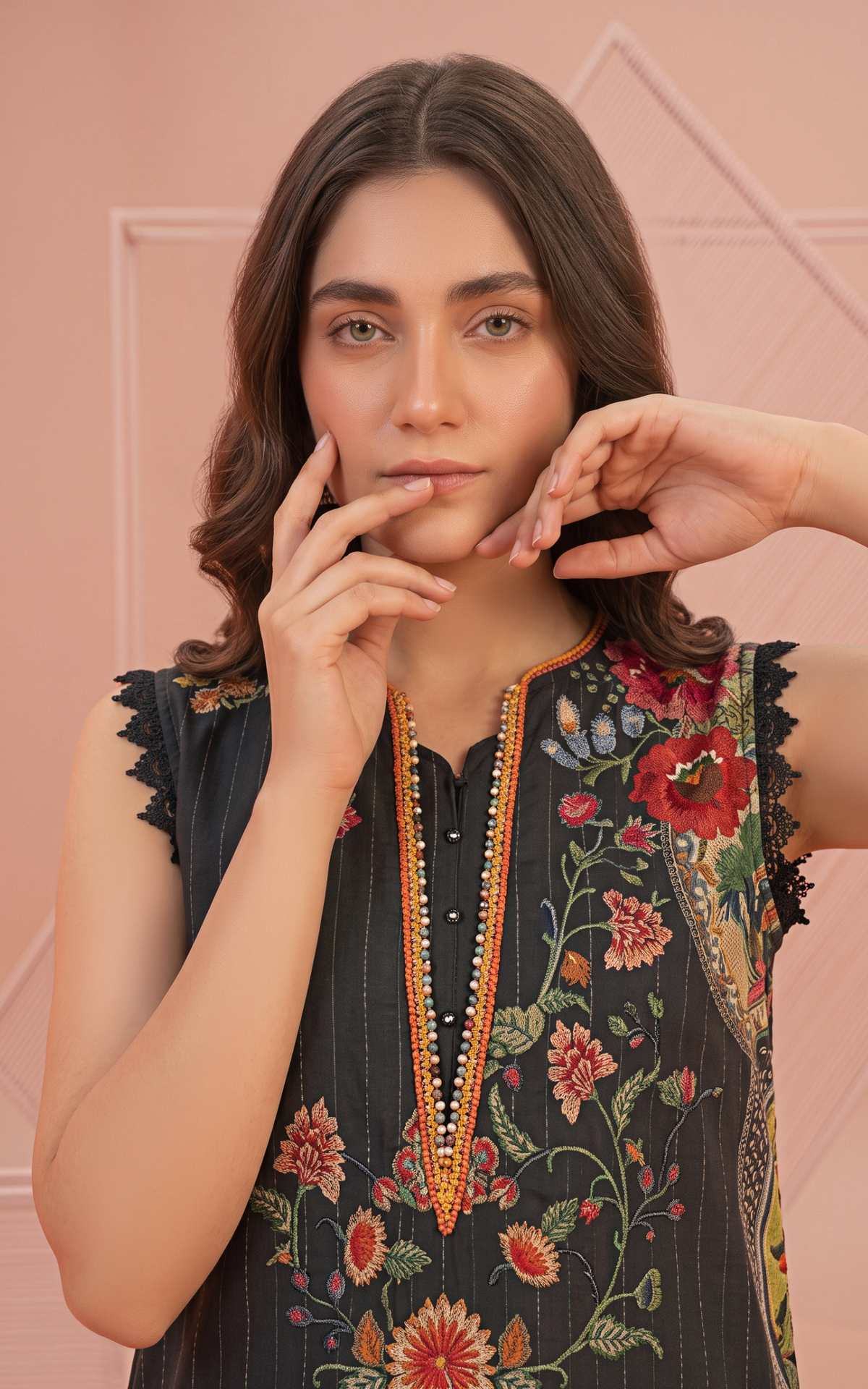 Asifa and Nabeel | Yakin 26 | Marigold (YKL26-01) - Casual Dress - available at Maria Faisal in UK and USA.