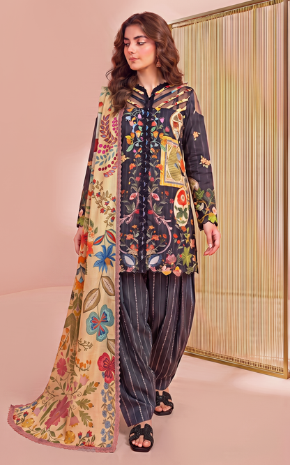 Asifa and Nabeel | Yakin 26 | Marigold (YKL26-01) - Casual Dress - available at Maria Faisal in UK and USA.