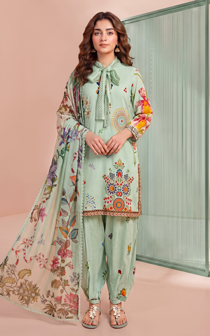 Asifa and Nabeel | Yakin 26 | Lotus (YKL26-02) - Casual Dress - available at Maria Faisal in UK and USA.