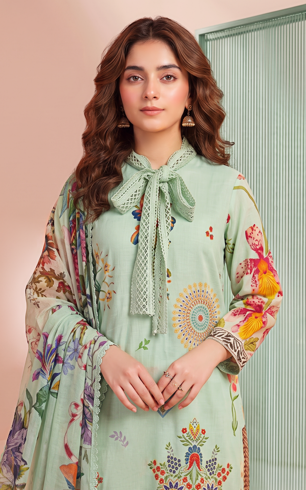Asifa and Nabeel | Yakin 26 | Lotus (YKL26-02) - Casual Dress - available at Maria Faisal in UK and USA.