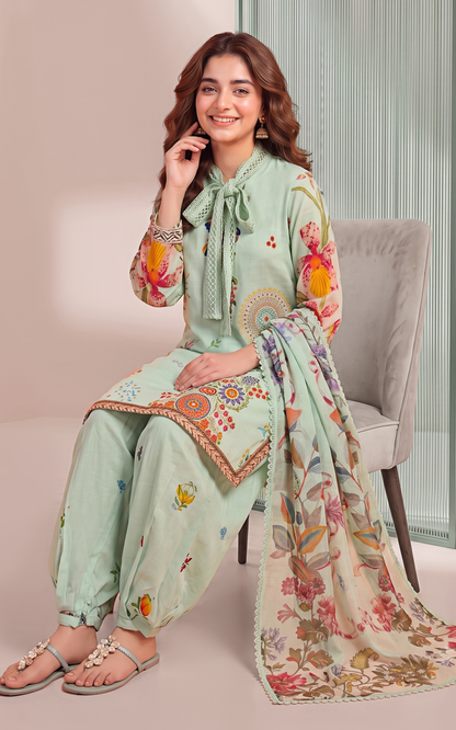 Asifa and Nabeel | Yakin 26 | Lotus (YKL26-02) - Casual Dress - available at Maria Faisal in UK and USA.