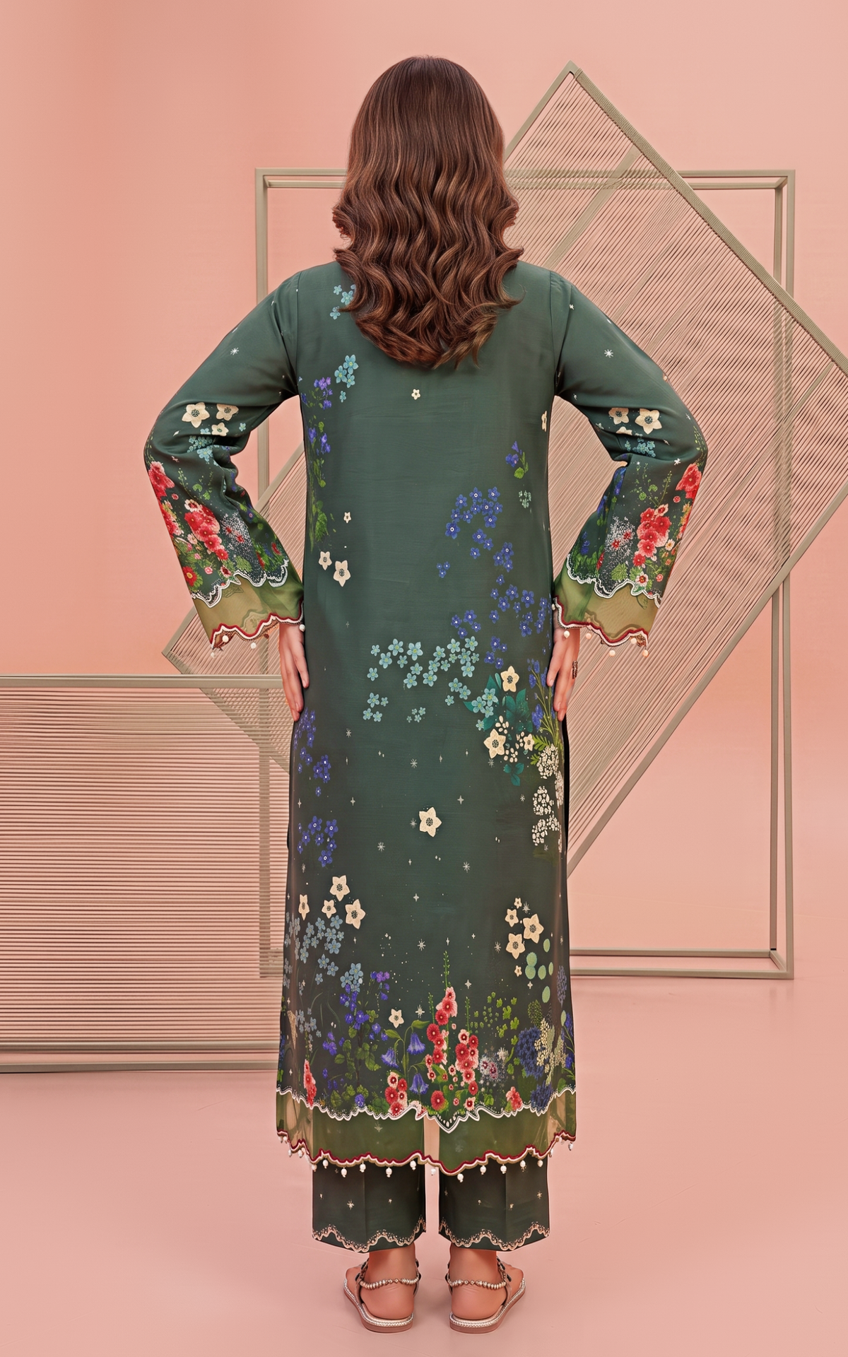 Asifa and Nabeel | Yakin 26 | Tulip (YKL26-04) - Casual Dress - available at Maria Faisal in UK and USA.