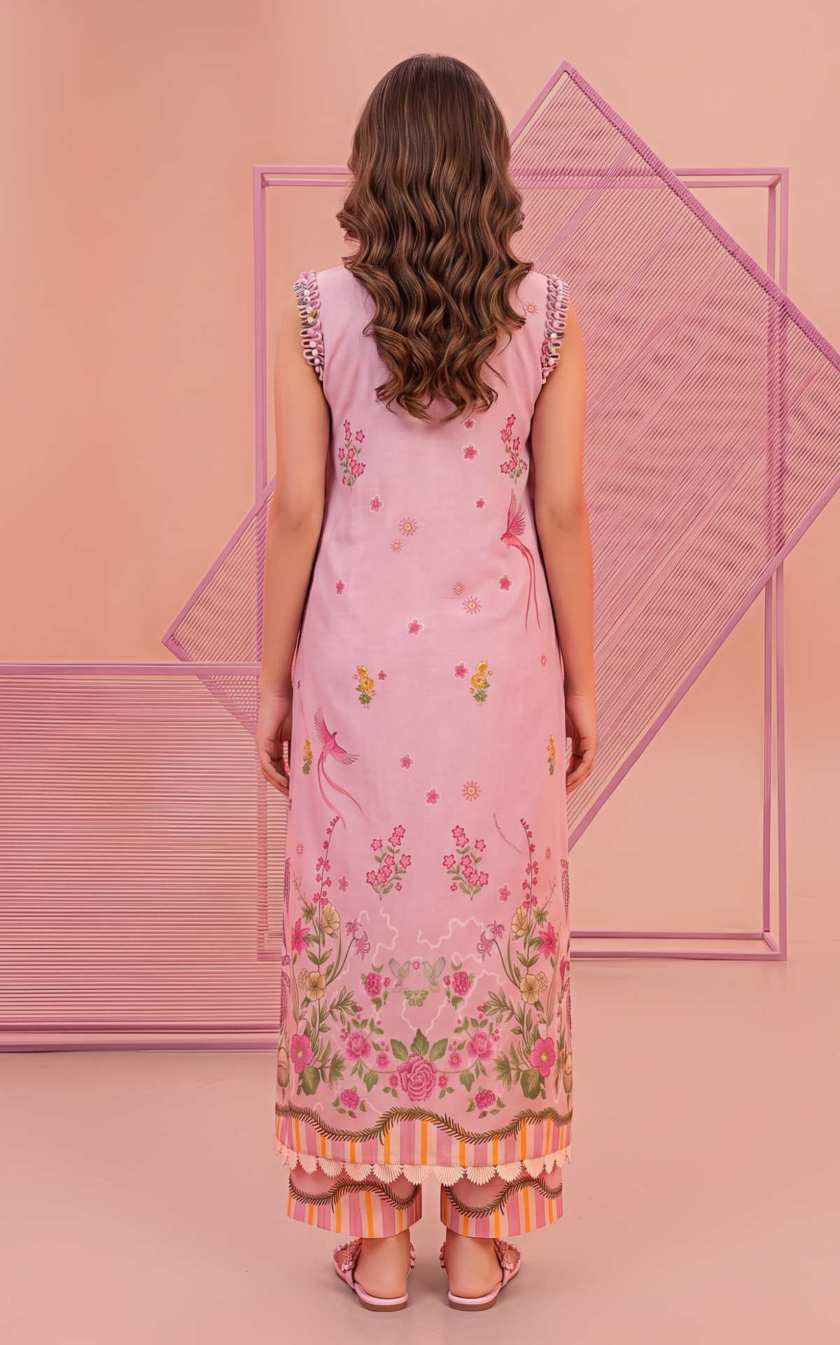 Asifa and Nabeel | Yakin 26 | Camellia (YKL26-07) - Casual Dress - available at Maria Faisal in UK and USA.