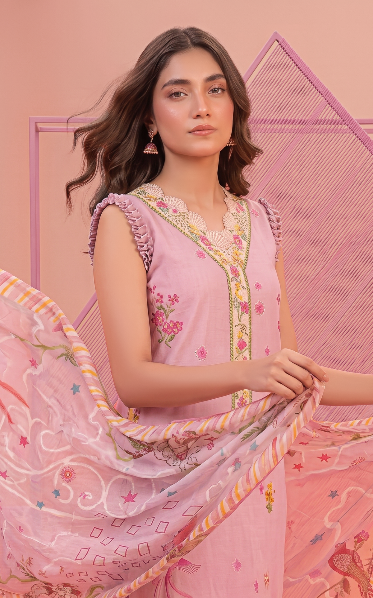 Asifa and Nabeel | Yakin 26 | Camellia (YKL26-07) - Casual Dress - available at Maria Faisal in UK and USA.