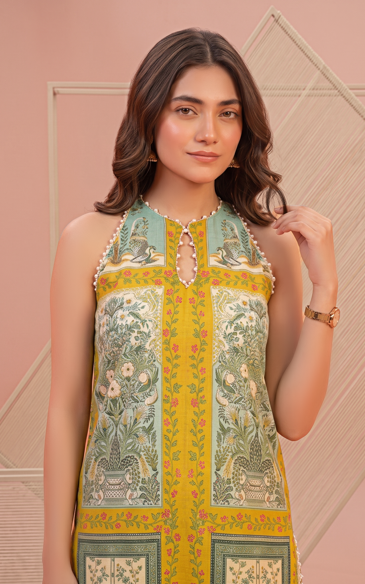 Asifa and Nabeel | Yakin 26 | Daffodil (YKL26-09) - Casual Dress - available at Maria Faisal in UK and USA.