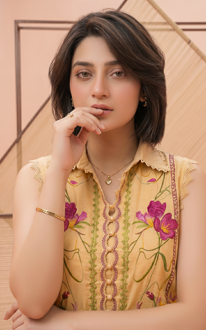 Asifa and Nabeel | Yakin 26 | Dahlia (YKL26-10) - Casual Dress - available at Maria Faisal in UK and USA.