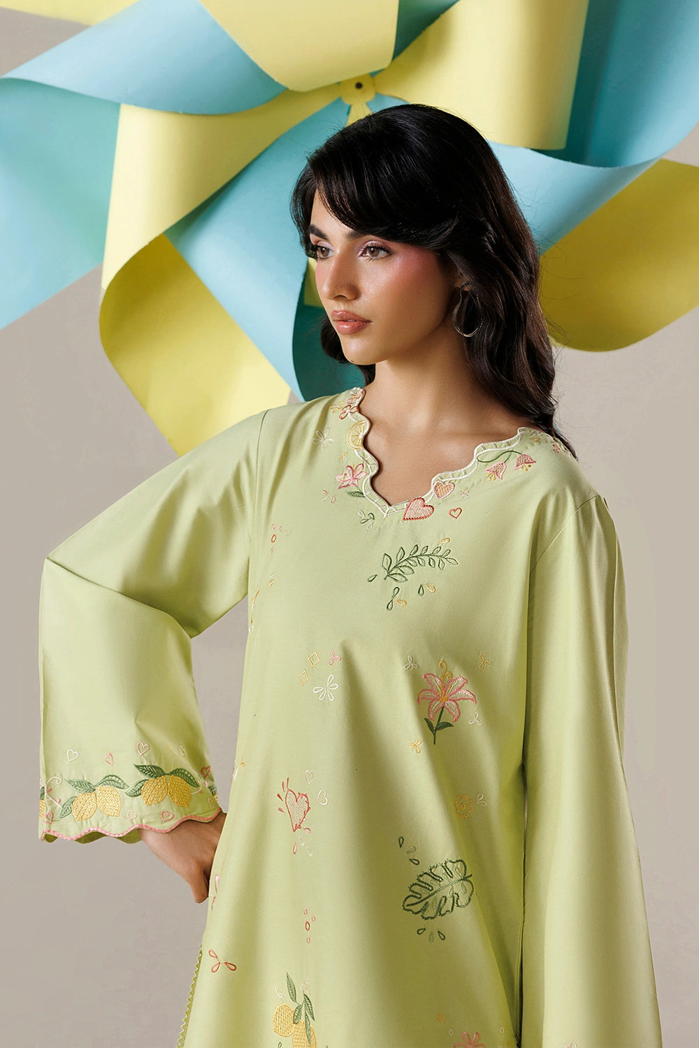 Azure | Chic Essentials | Zesty Love - Casual Dress - available at Maria Faisal in UK and USA.