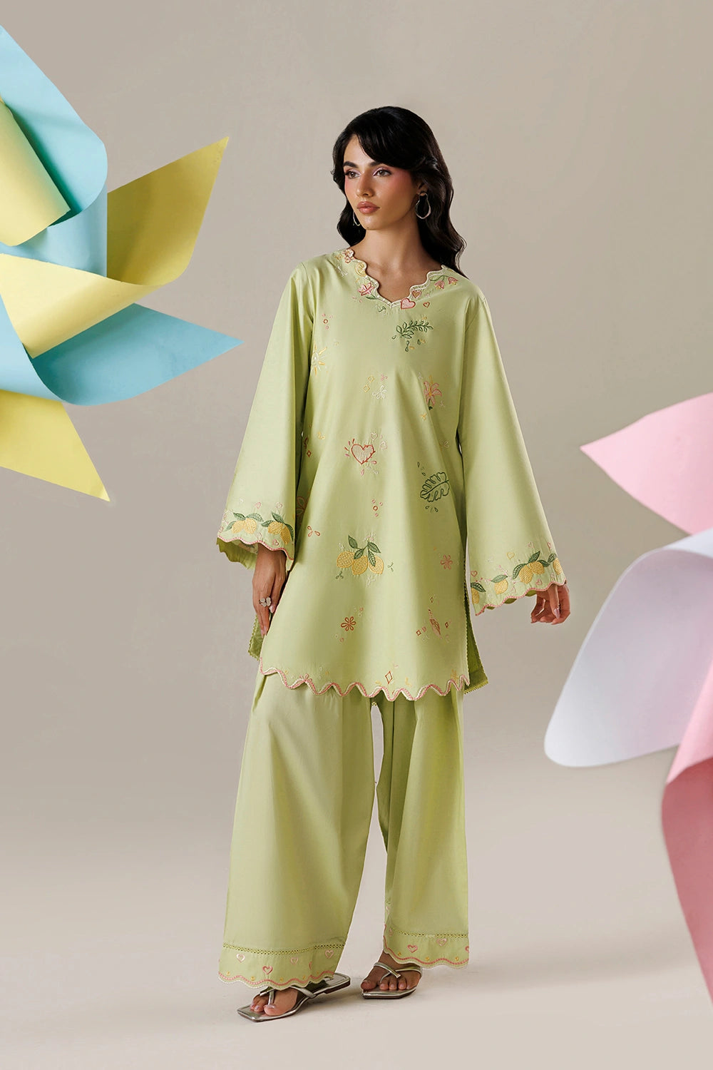 Azure | Chic Essentials | Zesty Love - Casual Dress - available at Maria Faisal in UK and USA.