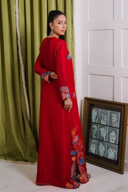 Mina Hasan | Signature Pret | Crimson Dream Kaftan - Luxury Dress - available at Maria Faisal in UK and USA.