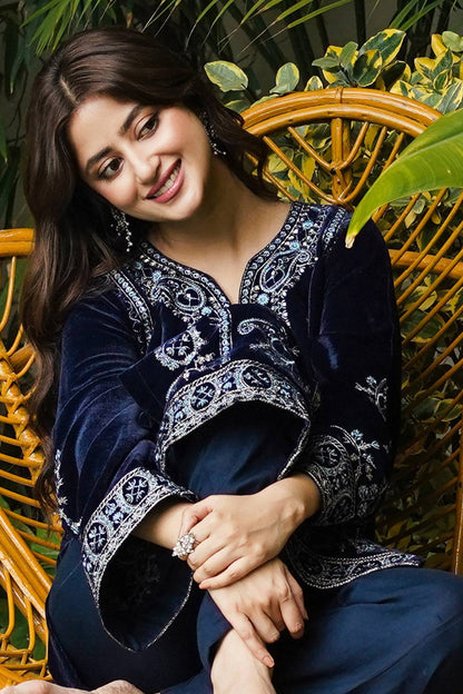 Zellbury | Winter Pret | Embroidered Kurta Trouser - 3276 by Maria Faisal - Registered Vendor of : Zellbury Women - type : Luxury Pret - 100% original wedding dresses