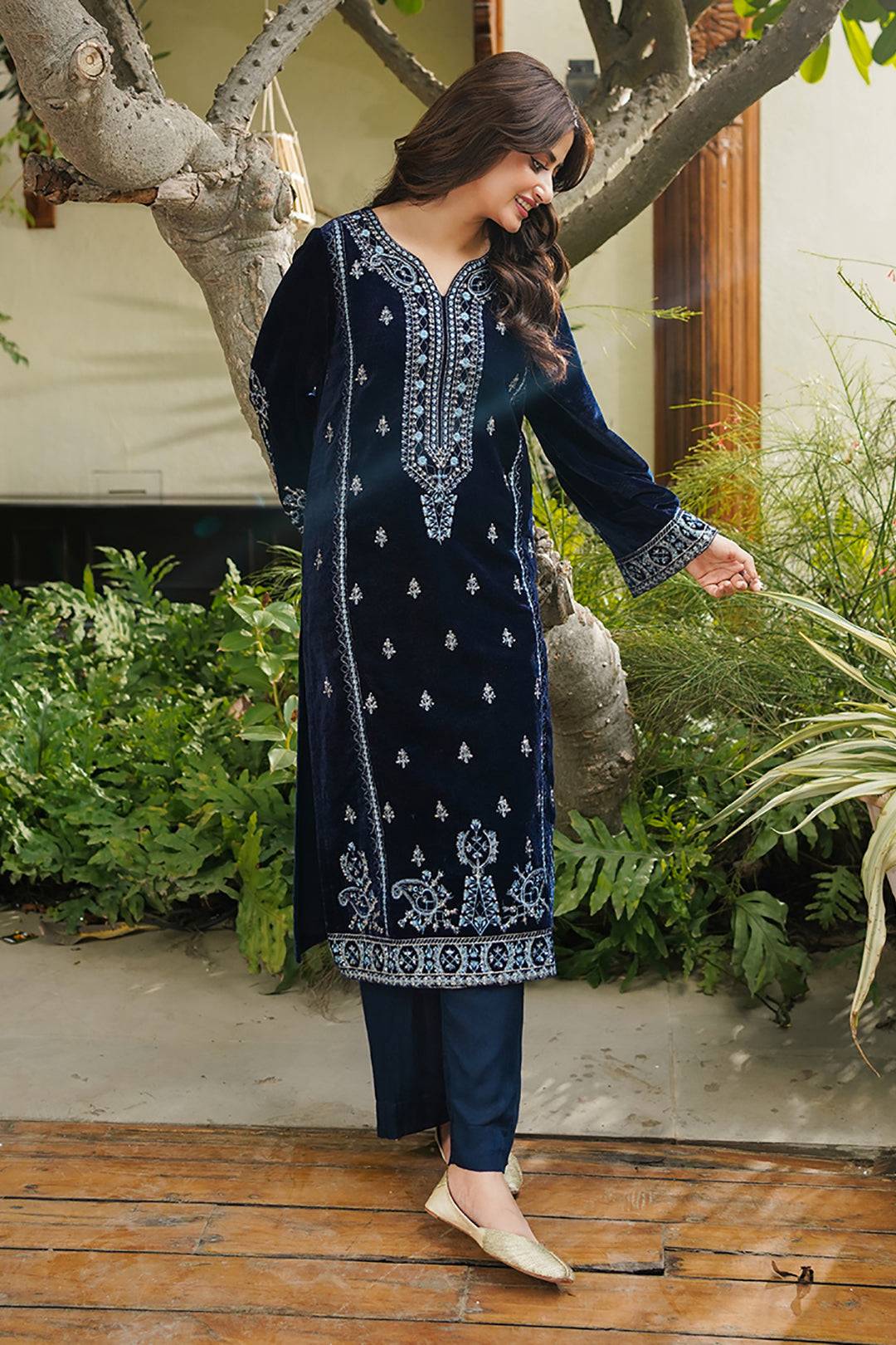 Zellbury | Winter Pret | Embroidered Kurta Trouser - 3276 by Maria Faisal - Registered Vendor of : Zellbury Women - type : Luxury Pret - 100% original wedding dresses