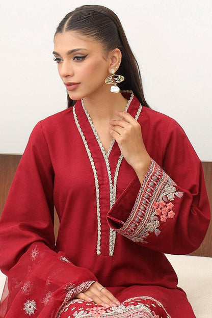 Zellbury | Winter Pret | Embroidered Kurta Dupatta Trouser - 3278 by Maria Faisal - Registered Vendor of : Zellbury Women - type : Luxury Pret - 100% original wedding dresses