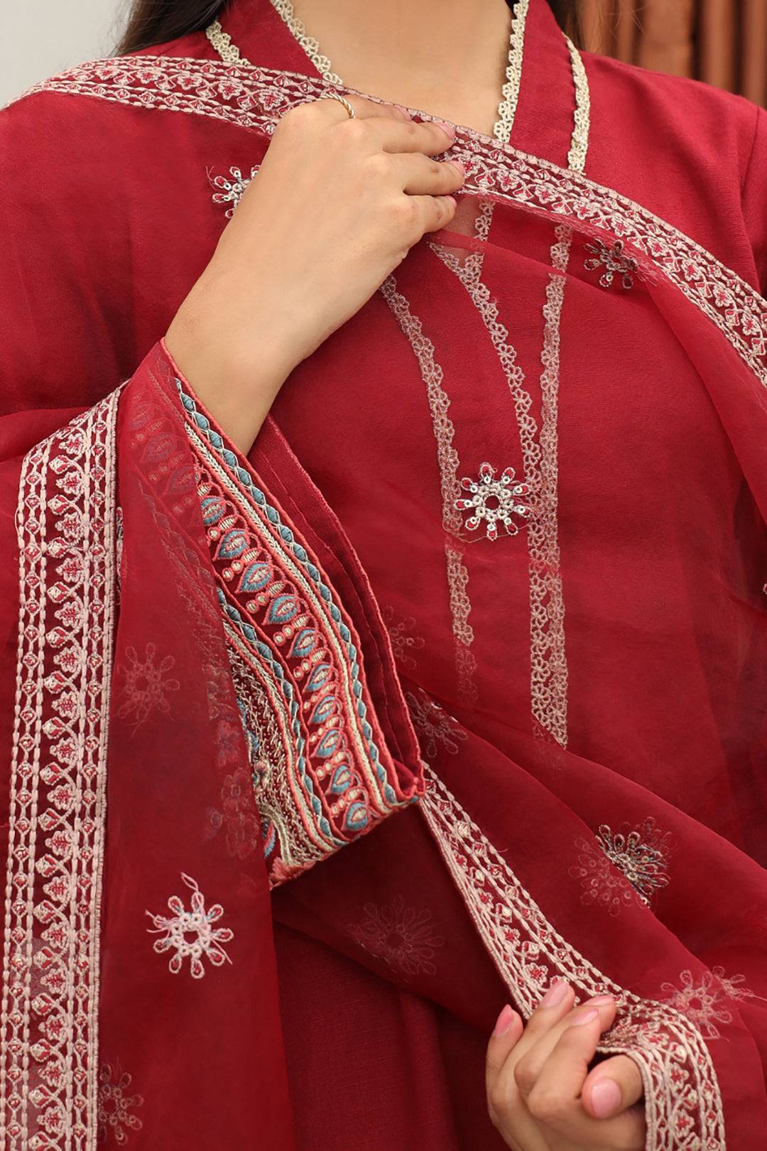 Zellbury | Winter Pret | Embroidered Kurta Dupatta Trouser - 3278 by Maria Faisal - Registered Vendor of : Zellbury Women - type : Luxury Pret - 100% original wedding dresses