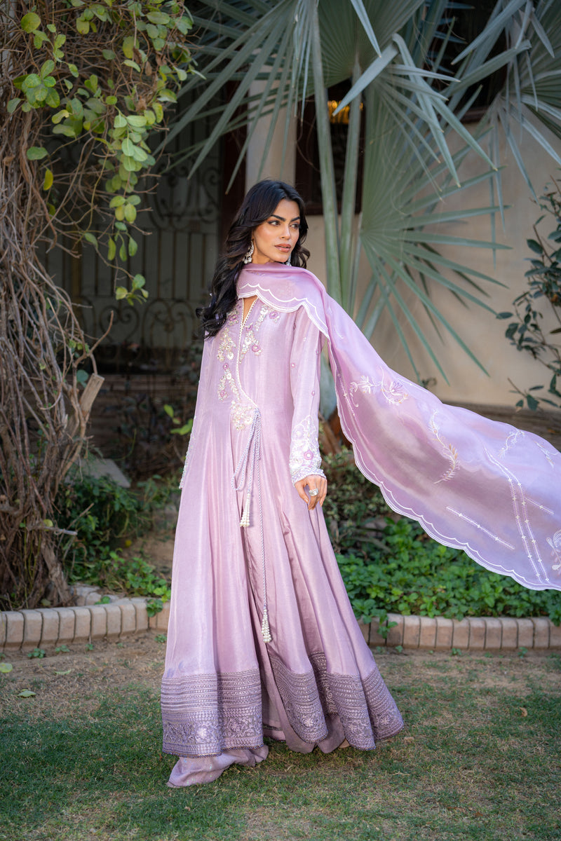 Wahaj M Khan | Pari Collection | Lilac Anarkali - Ladies Clothes - Maria Faisal