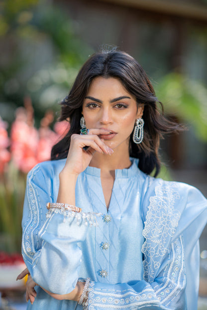 Wahaj M Khan | Pari Collection | Ferozi Pari Sheesha Outfi