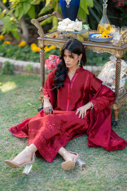 Wahaj M Khan | Pari Collection | Red Pari Sheesha Outfit