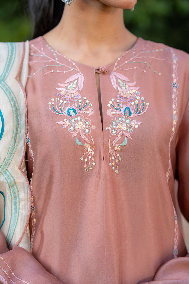 Wahaj M Khan | Pari Collection | Mocha Sheesha Pari Outfit - Ladies Clothes - Maria Faisal