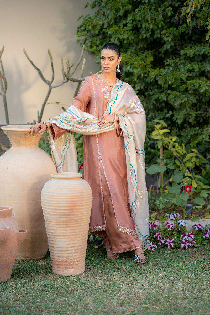 Wahaj M Khan | Pari Collection | Mocha Sheesha Pari Outfit - Ladies Clothes - Maria Faisal